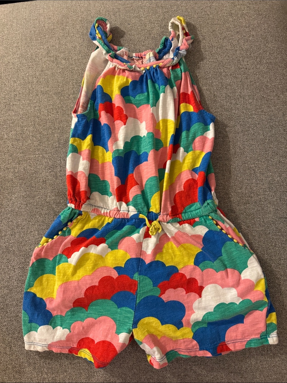 3/$15- Colorful Cloud Print Sleeveless Romper